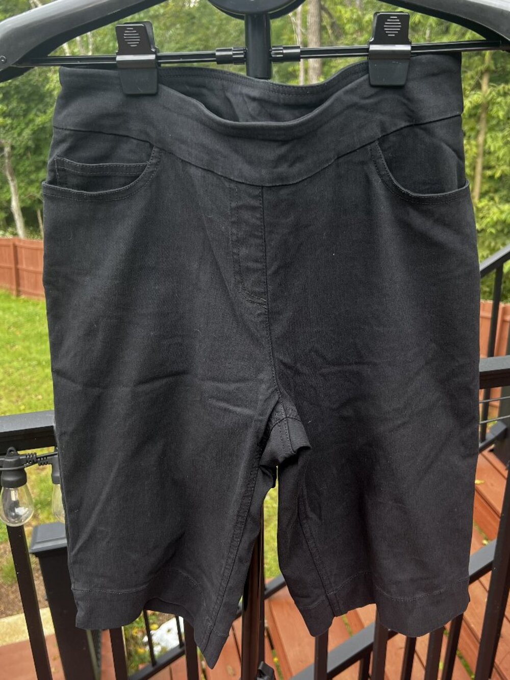 SlimSation Black Bermuda Shorts | Slimming Pull-On Style